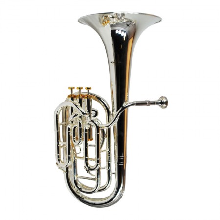 British Band Baritone – Silver Plated with Gold Accents
