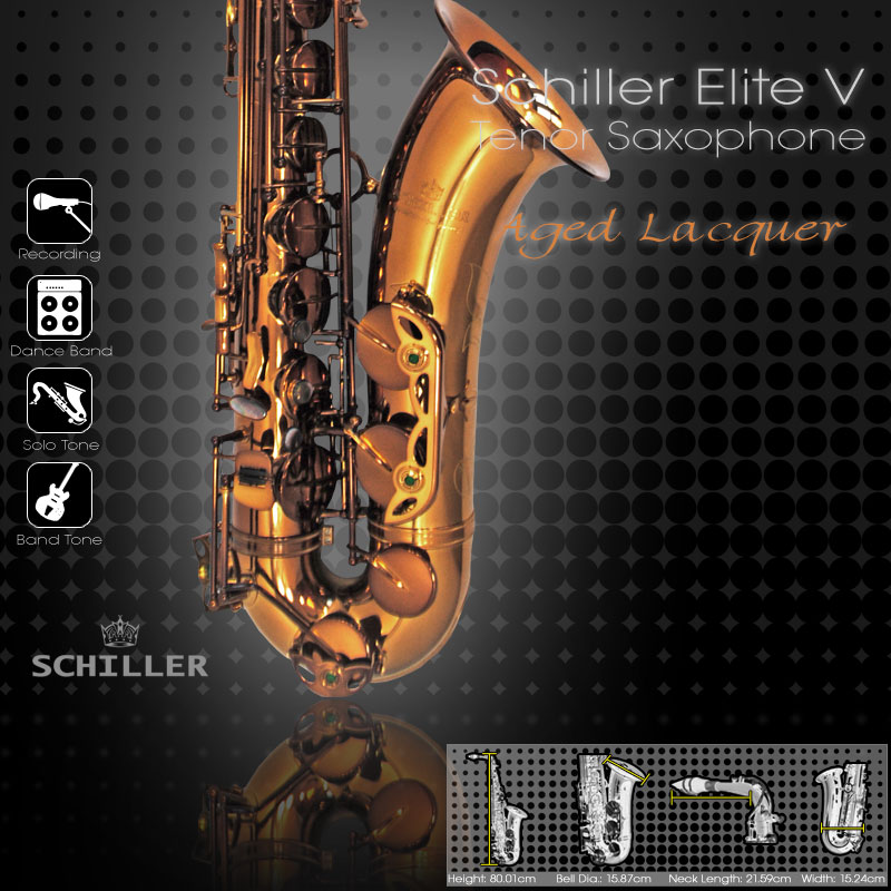 Elite Luxus V Tenor Saxophone – Aged Gold Lacquer