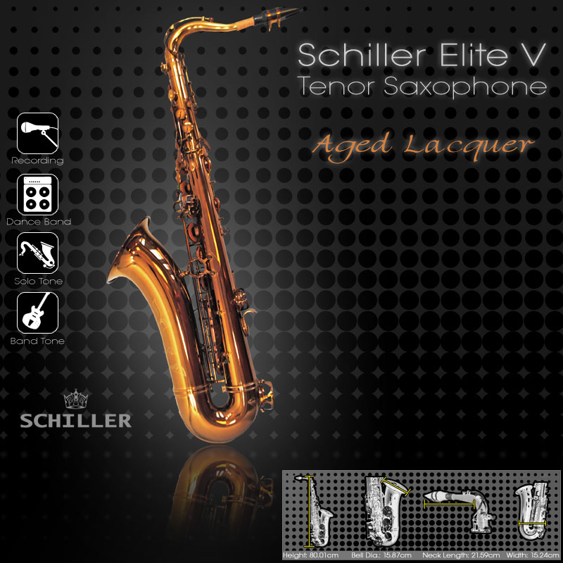 Elite Luxus V Tenor Saxophone – Aged Gold Lacquer