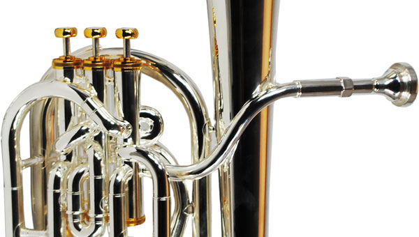 British Band Baritone – Silver Plated with Gold Accents