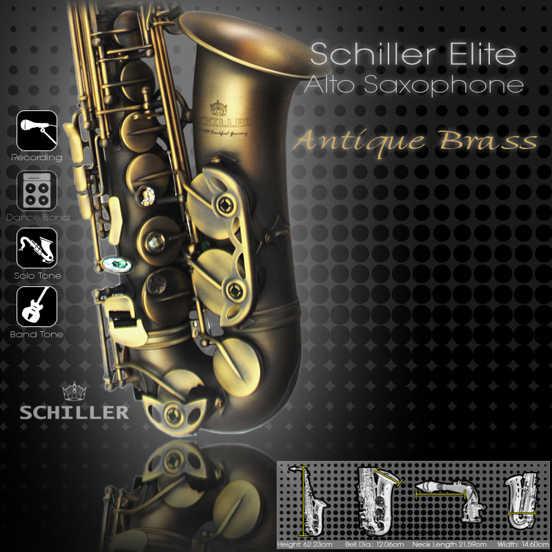 Elite Luxus Alto Saxophone - Antique Brass Finish