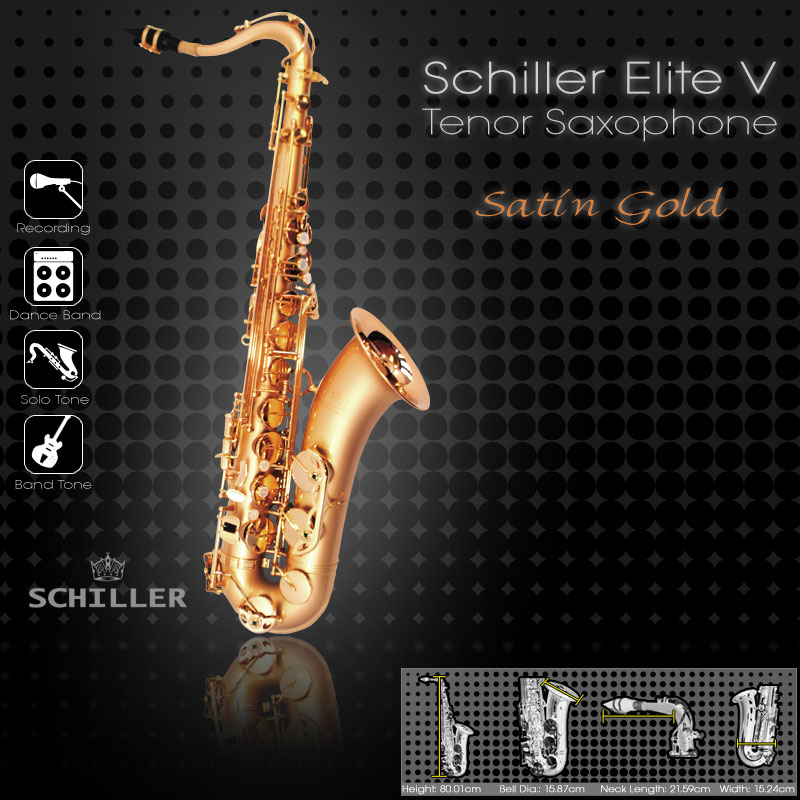 Elite Luxus V Tenor Saxophone - Satin Gold