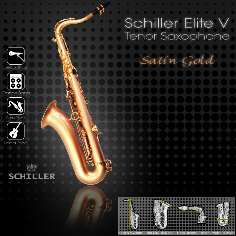 Elite Luxus V Tenor Saxophone - Satin Gold