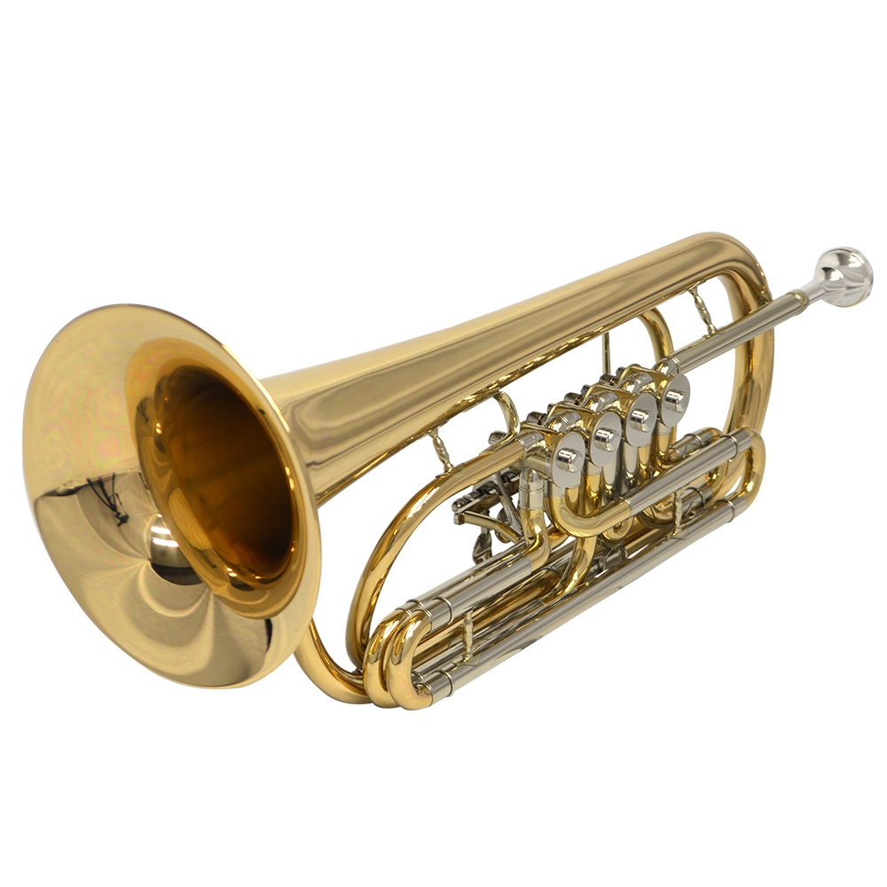 Elite Frankfurt Rotary Bass C Trumpet – Rose Gold