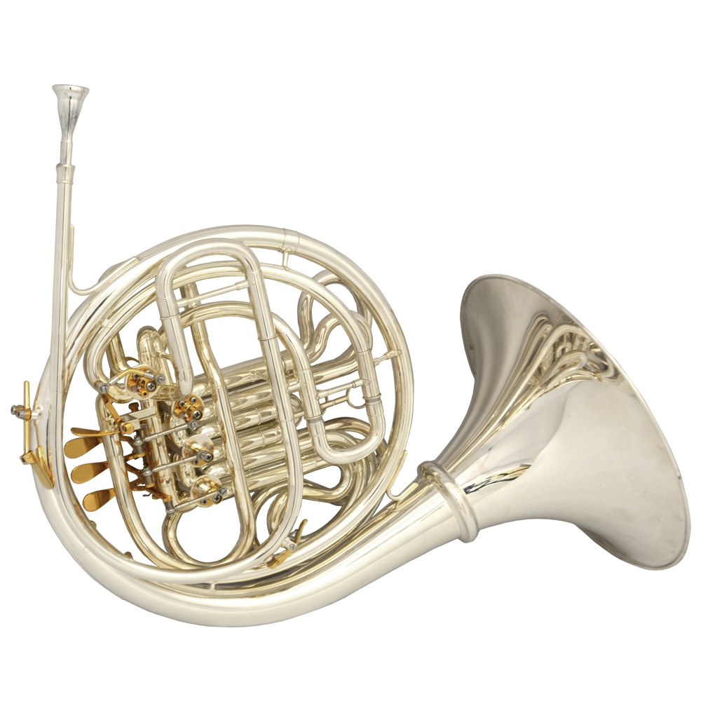 Elite VI French Horn with Removable Bell - Silver & Gold