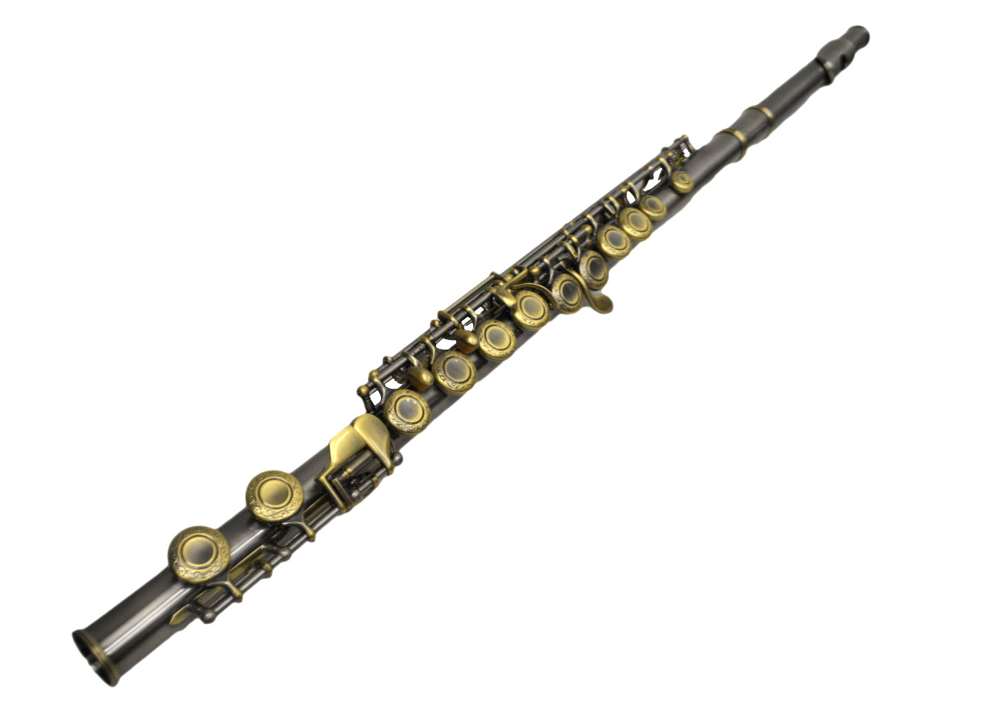200 Series Flute – Satin Silver and Antiqued Gold Keys