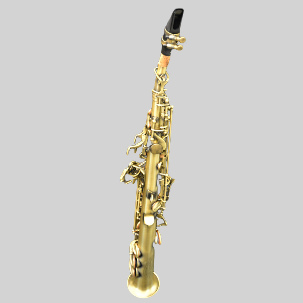 Elite V Luxus Soprano Saxophone Antique Brass Plated Luxus Finish