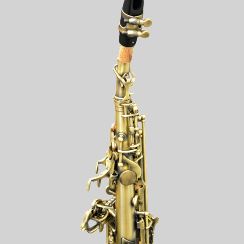 Elite V Luxus Soprano Saxophone Antique Brass Plated Luxus Finish