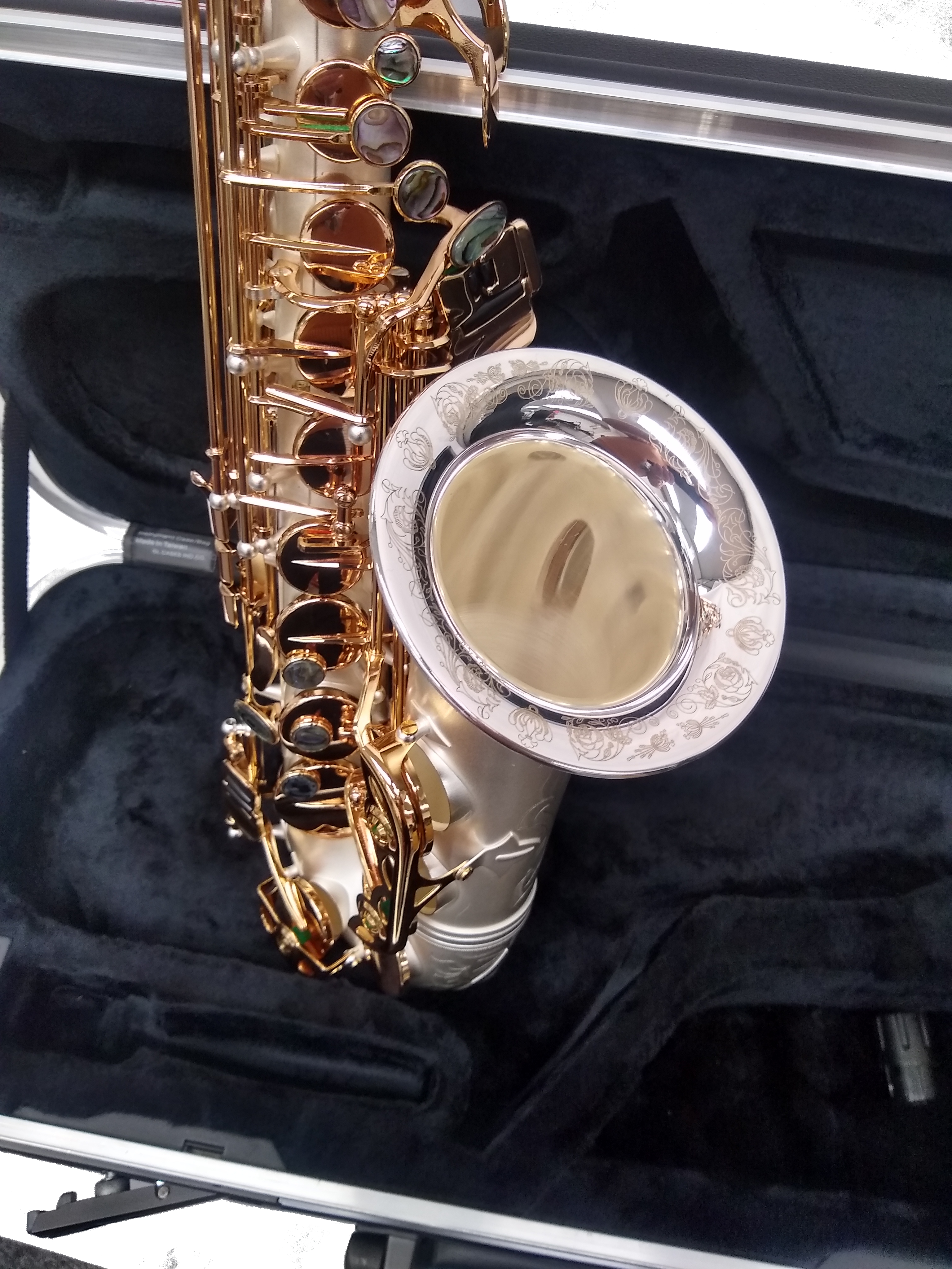 Elite V Alto Saxophone Satin Silver/Gold Keys Big Bell