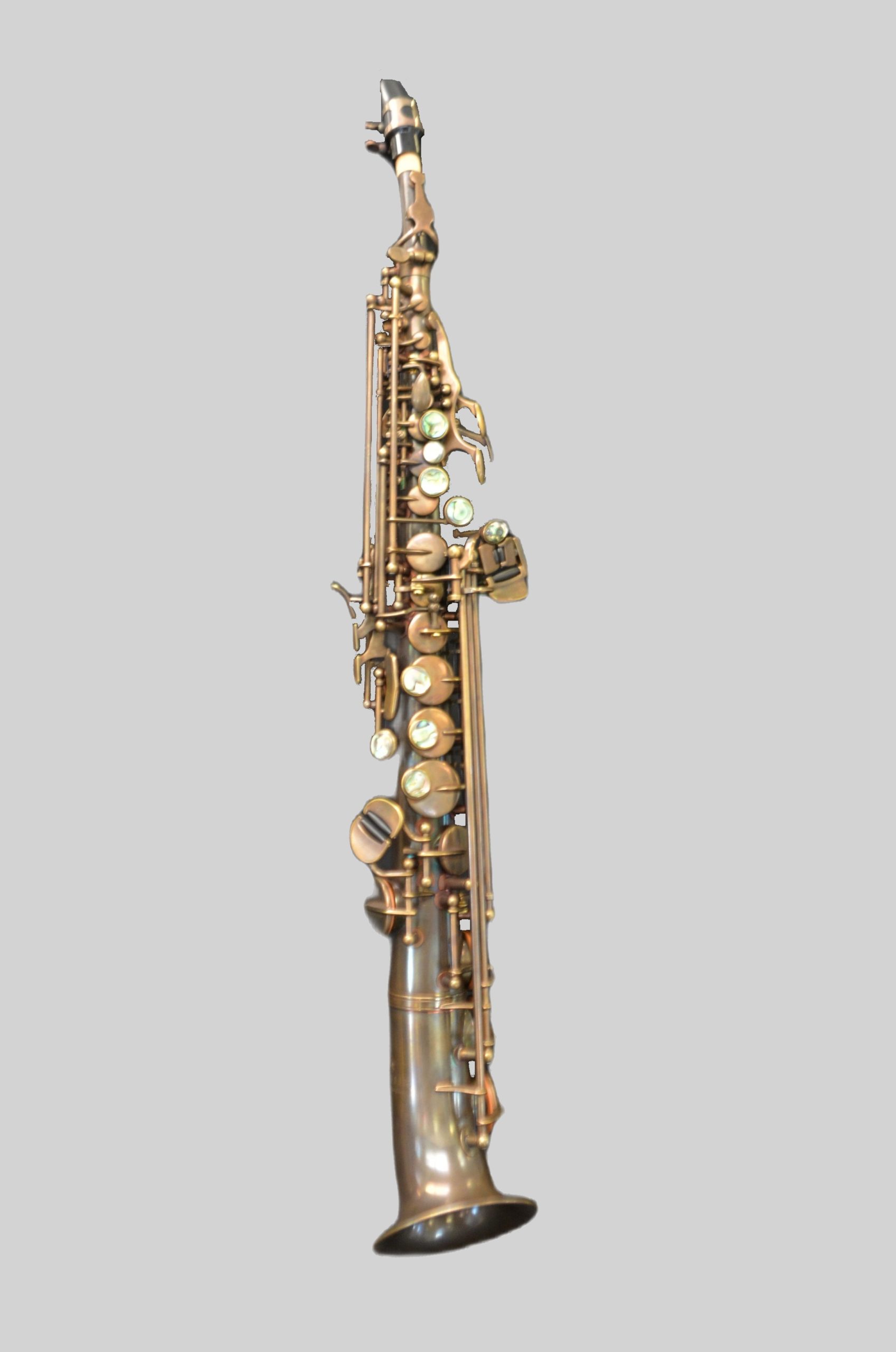 Elite V Semi Curved Soprano Saxophone Aged Brass Plate