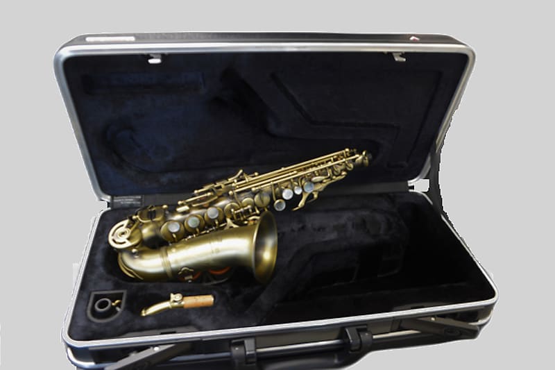 Elite V Curved Soprano Saxophone Luxus Antique Brass Plated