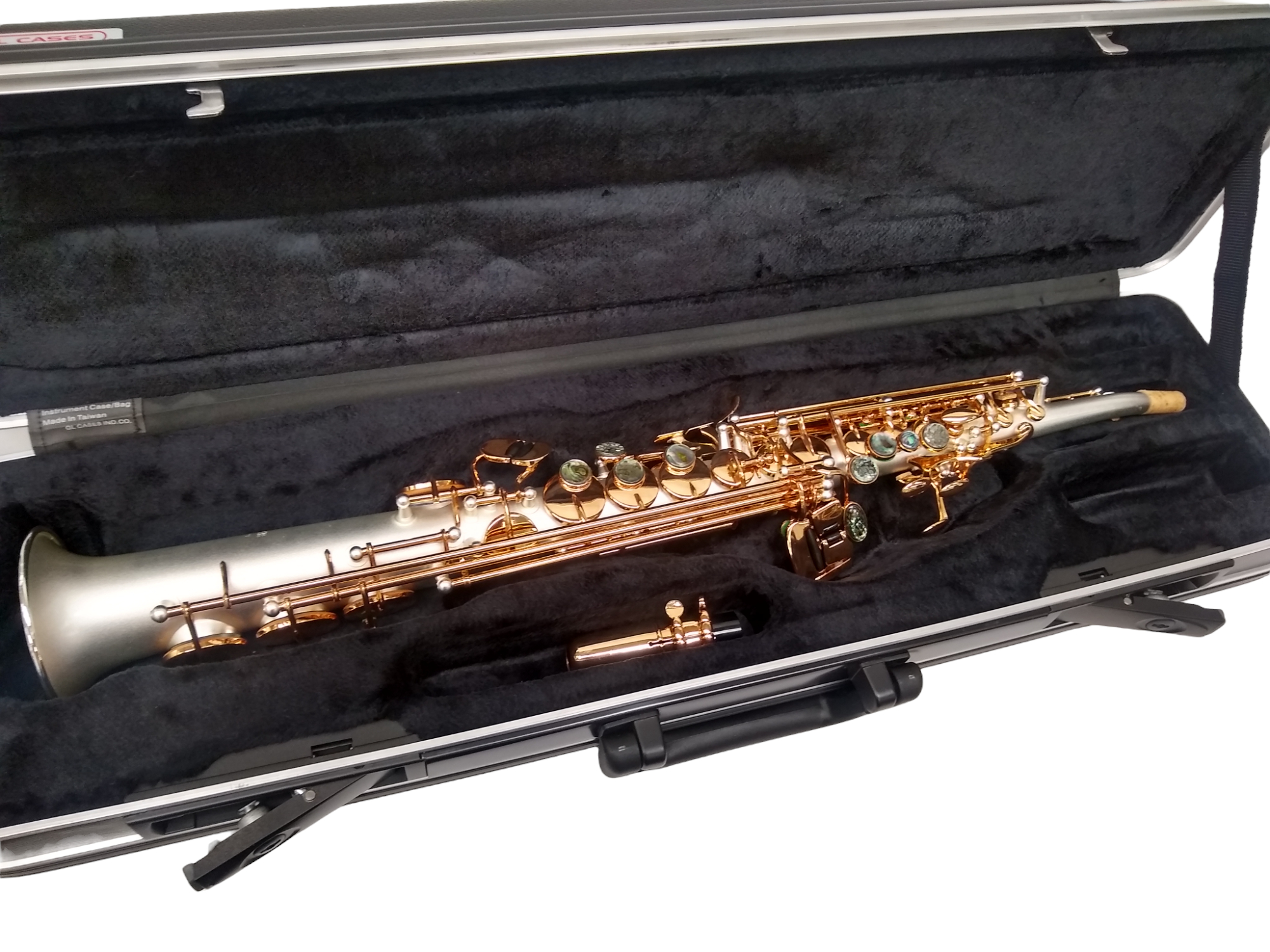 Elite V Soprano Saxophone Blasted Silver Plated/Gold Keys