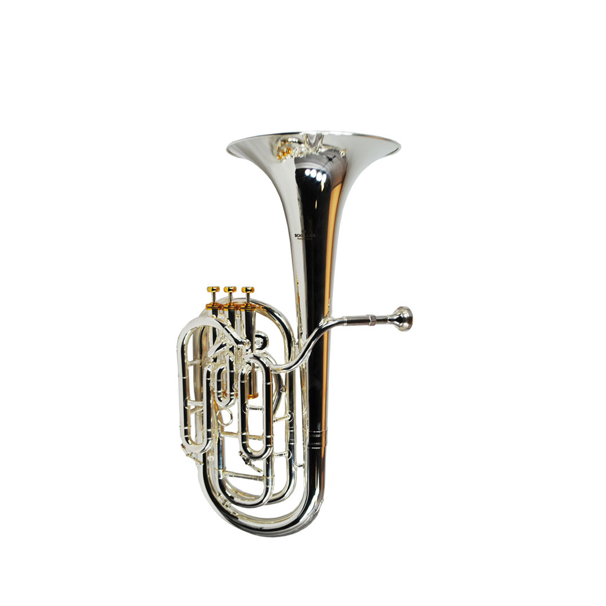 British Band Baritone - Silver Plated with Gold Accents